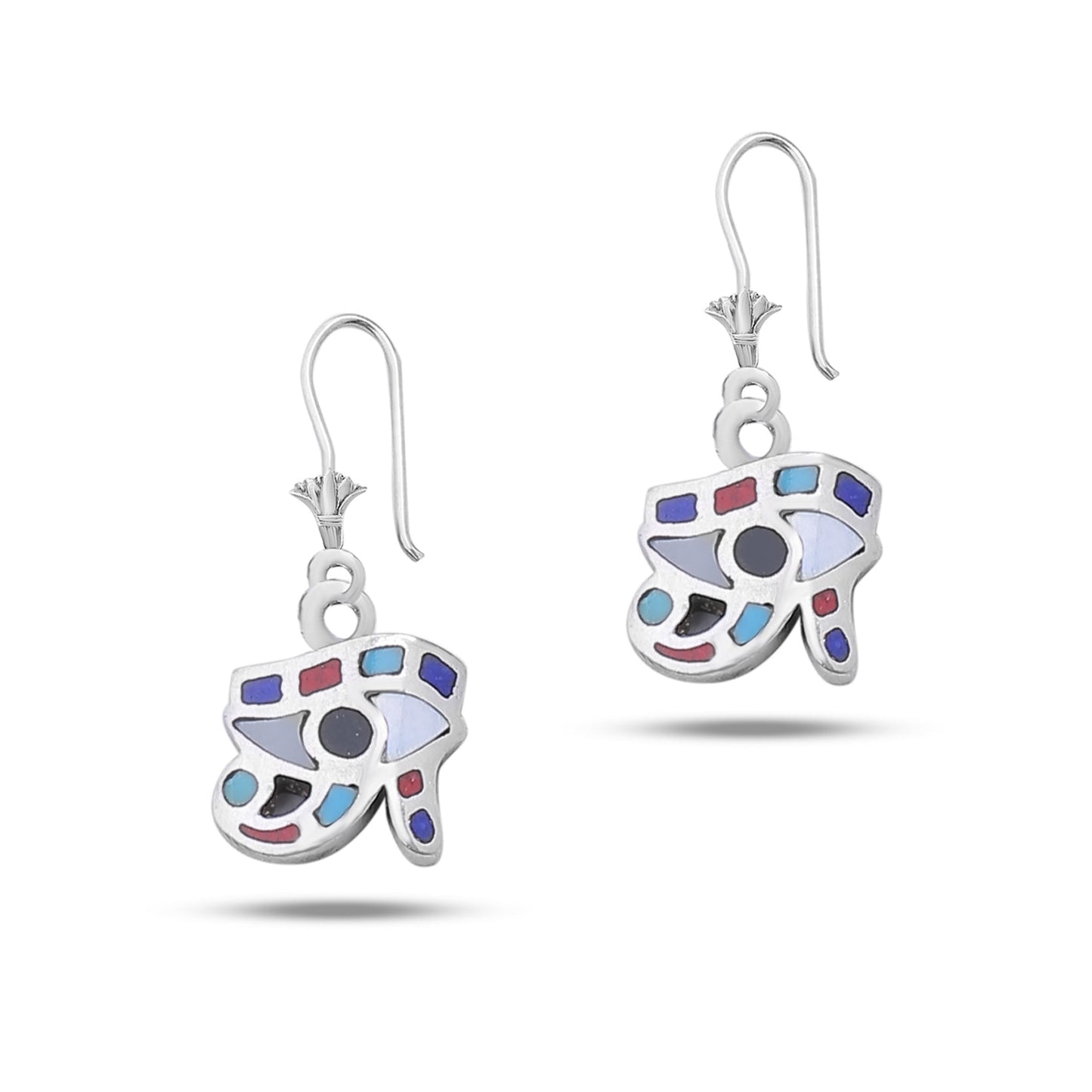 Ayn – Eye of Horus Multistone Earrings - AJURE SILVER
