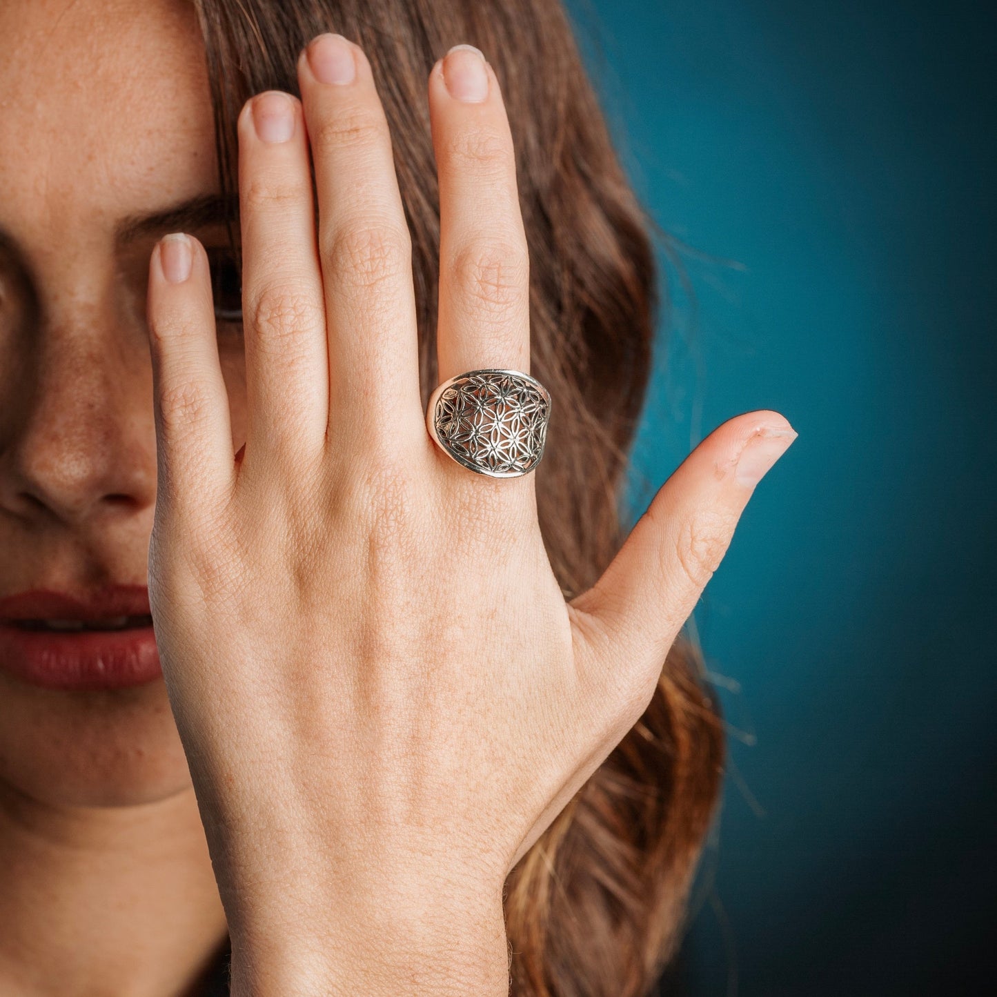 Celestial Bloom Ring - AJURE SILVER