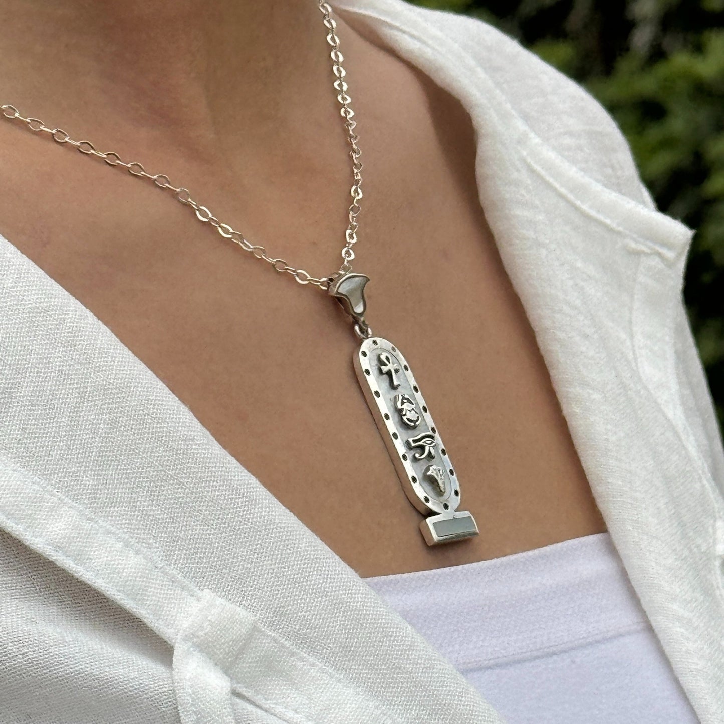 Celestial Cartouche Necklace - AJURE SILVER