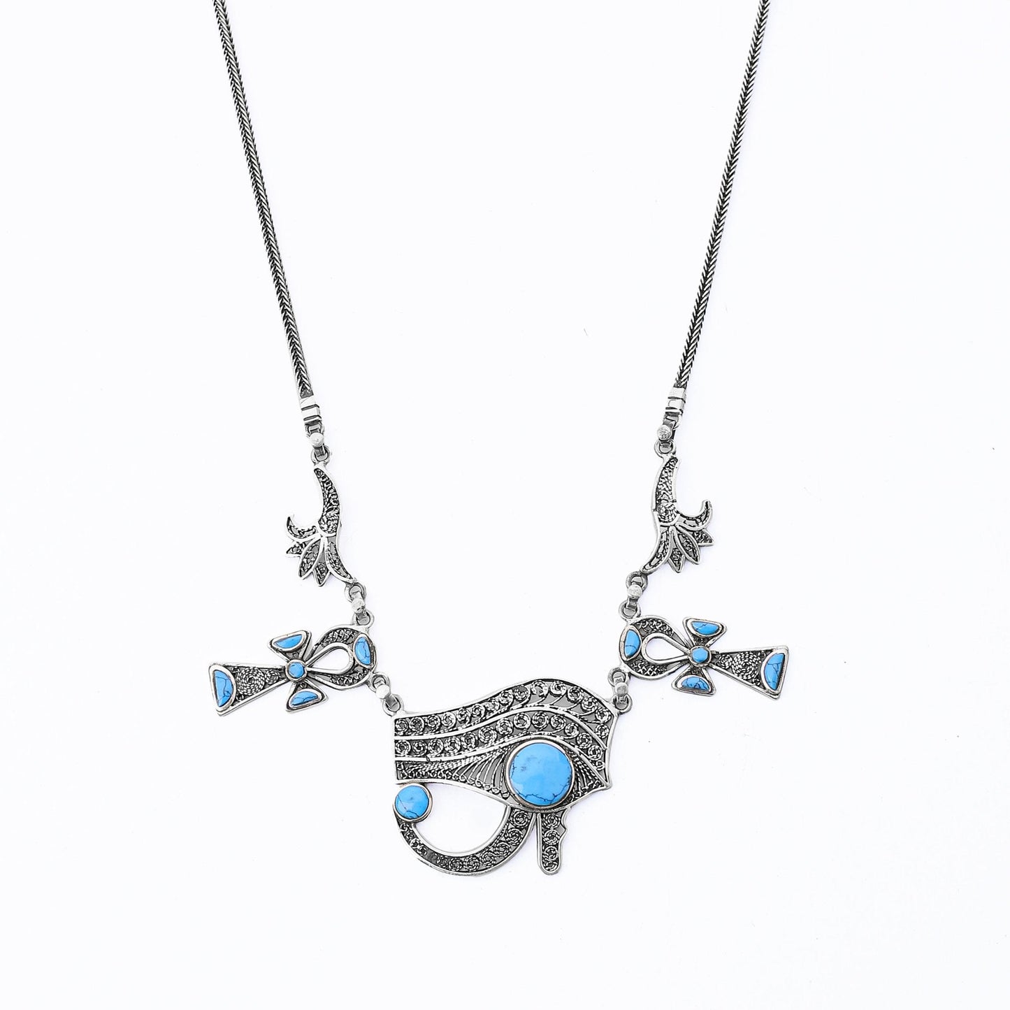 Horus Amulet Necklace - AJURE SILVER