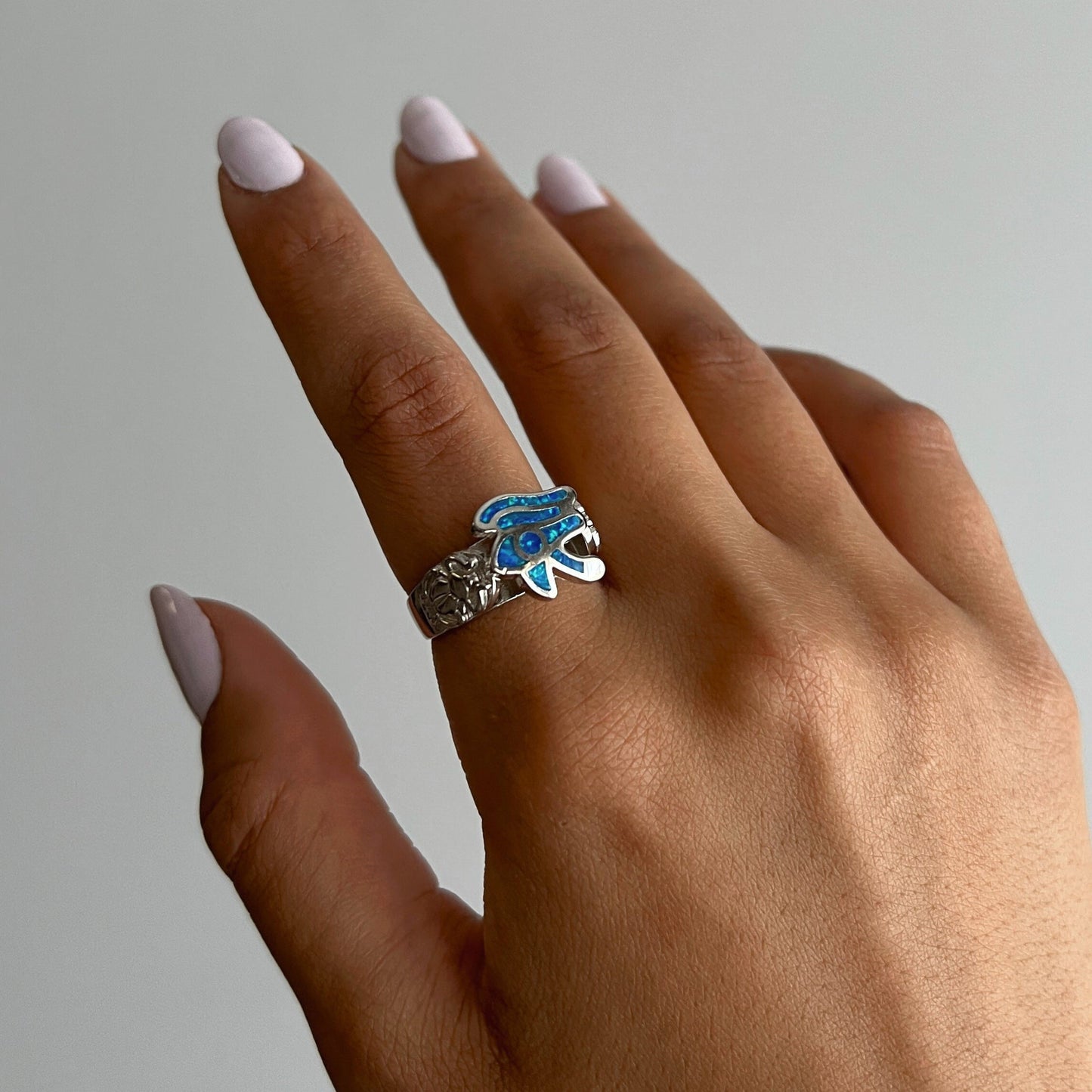 Ocean Horus Eye Ring - AJURE SILVER