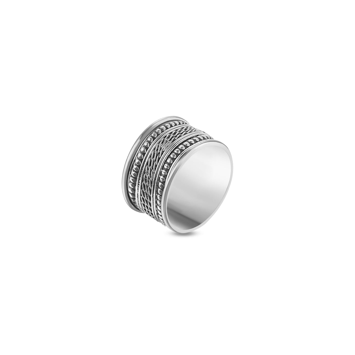 Threadwork Band Ring - AJURE SILVER