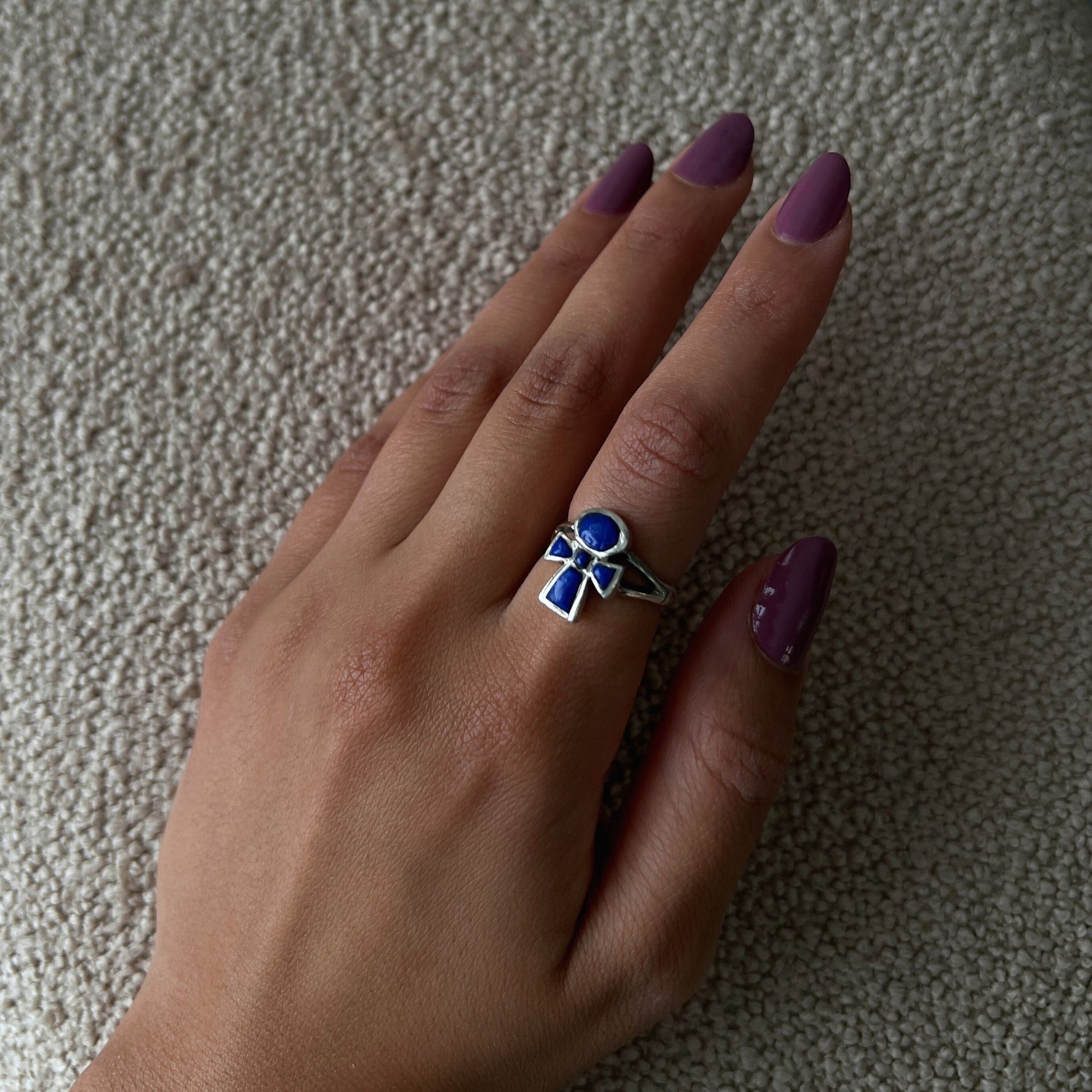 Ankh 3D Azure Ring - AJURE SILVER