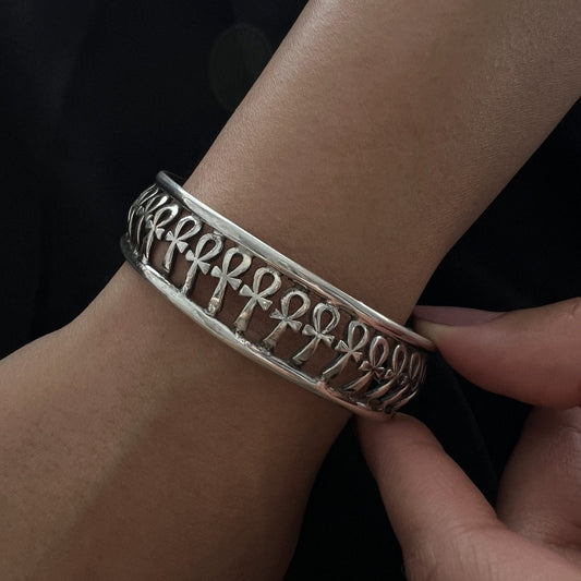 Ankh Legacy Cuff - AJURE SILVER