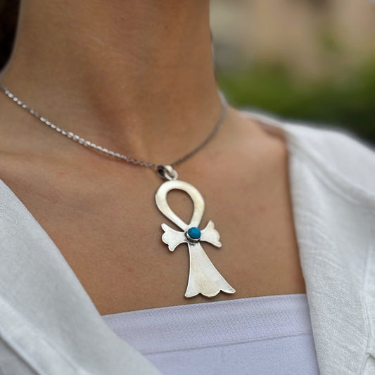 Ankh of Eternity Necklace - AJURE SILVER