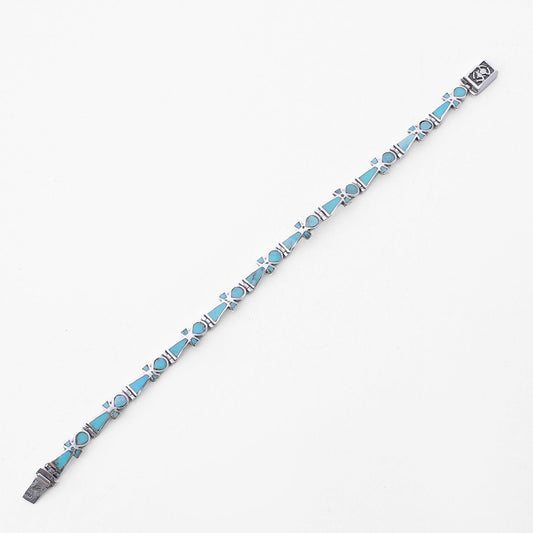 Ankh Turquoise Bracelet - AJURE SILVER
