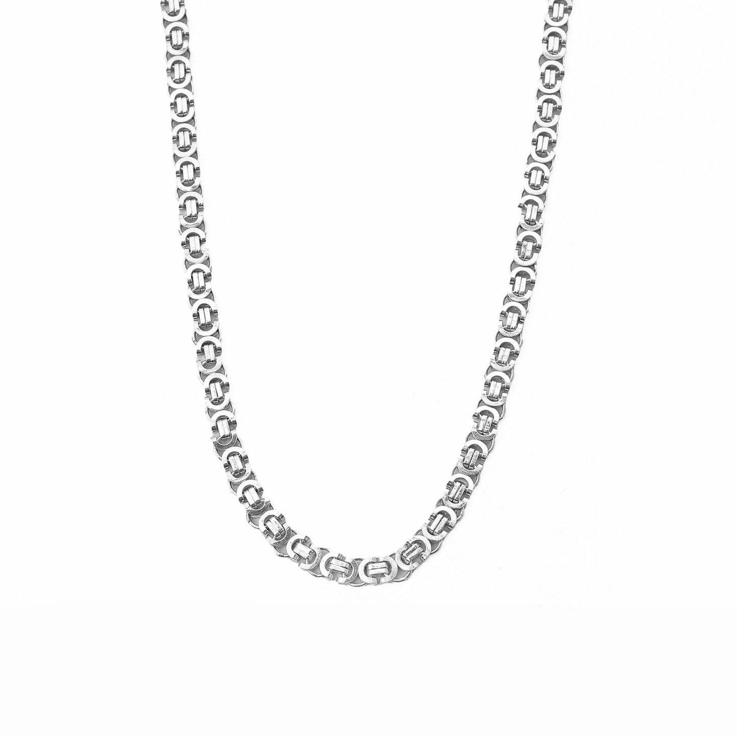 Atlas Box Link Necklace - AJURE SILVER