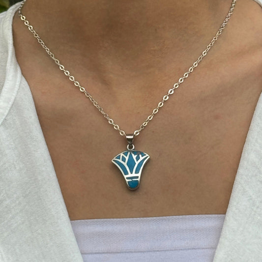 Blue Bloom Necklace - AJURE SILVER