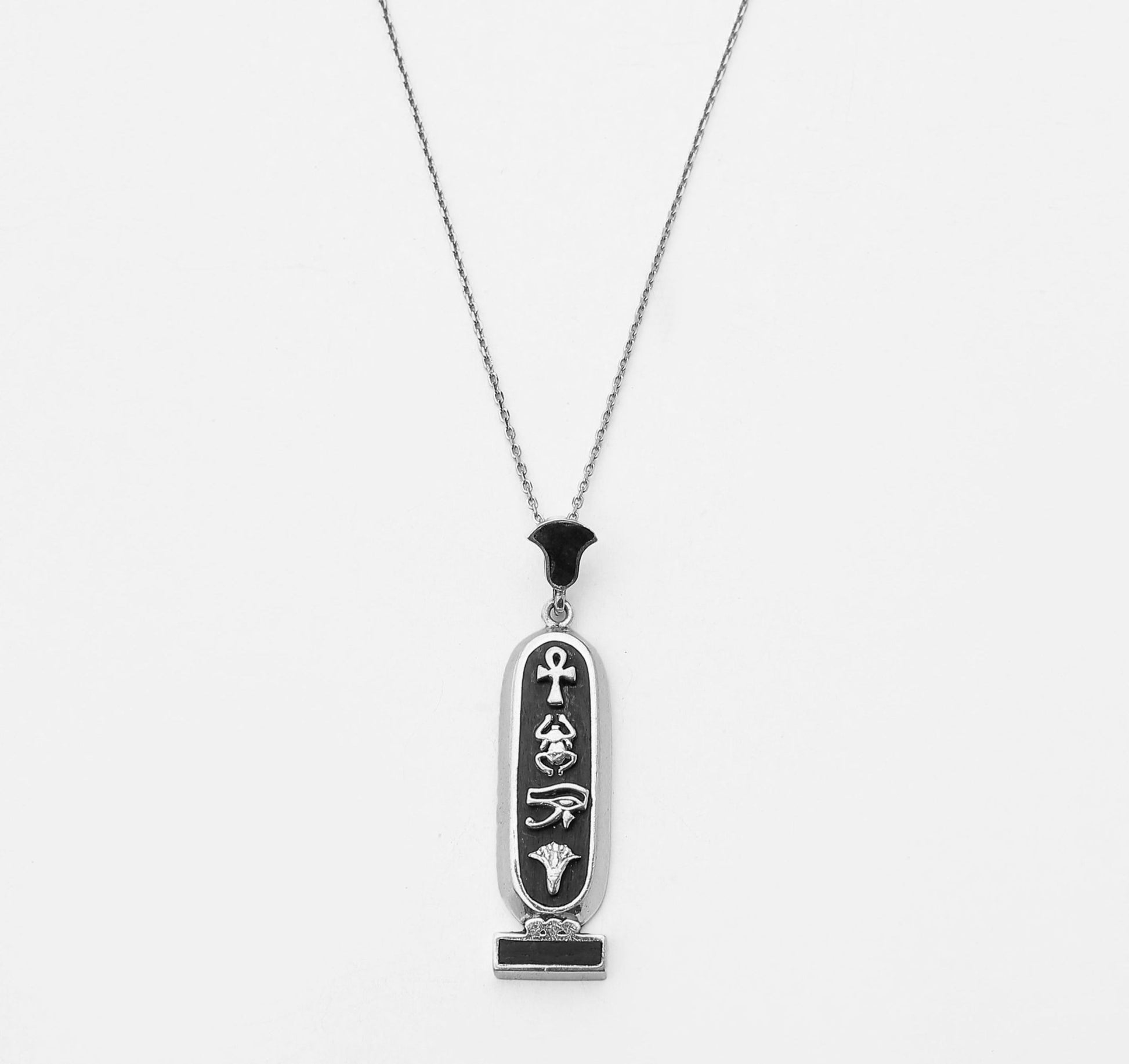 Cartouche Abanos Necklace - AJURE SILVER