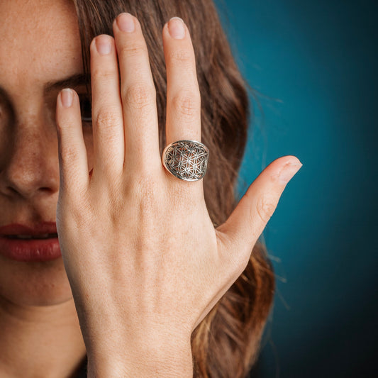 Celestial Bloom Ring - AJURE SILVER