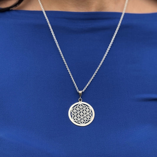 Flower of Life Necklace - AJURE SILVER