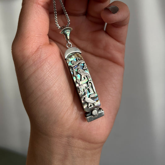 Heavenly Cartouche Necklace - AJURE SILVER
