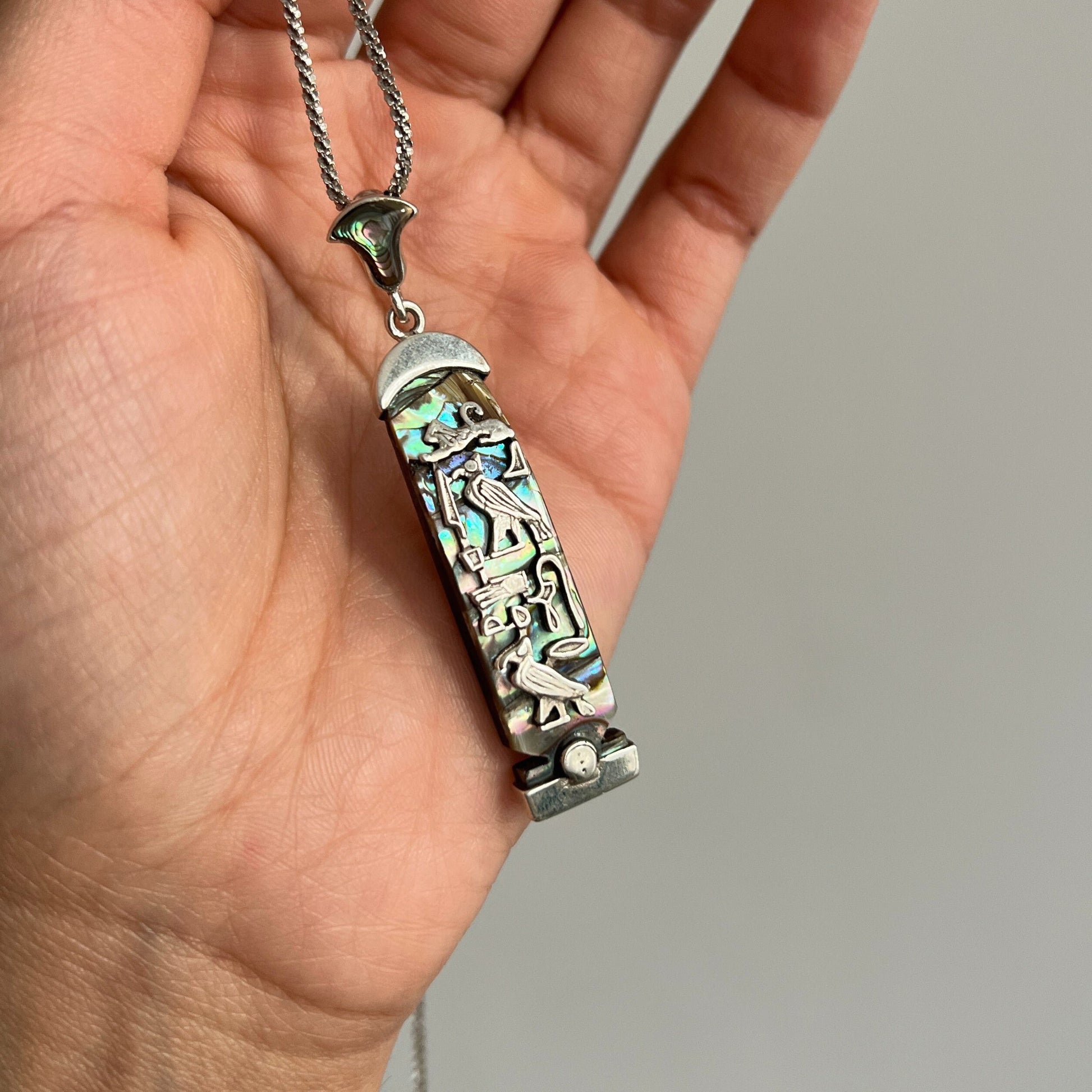 Heavenly Cartouche Necklace - AJURE SILVER