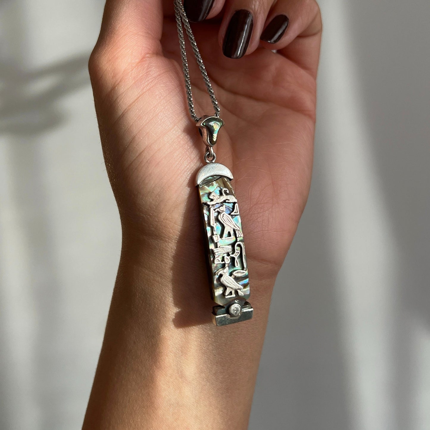 Heavenly Cartouche Necklace - AJURE SILVER