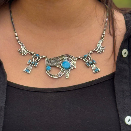 Horus Amulet Necklace - AJURE SILVER