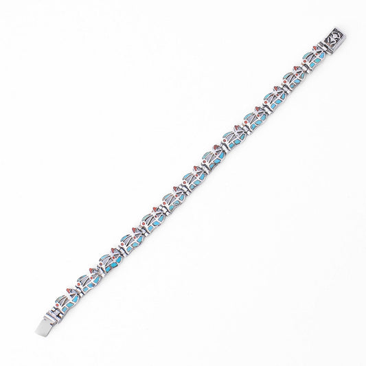 Horus Guardian Stone Silver Bracelet - AJURE SILVER
