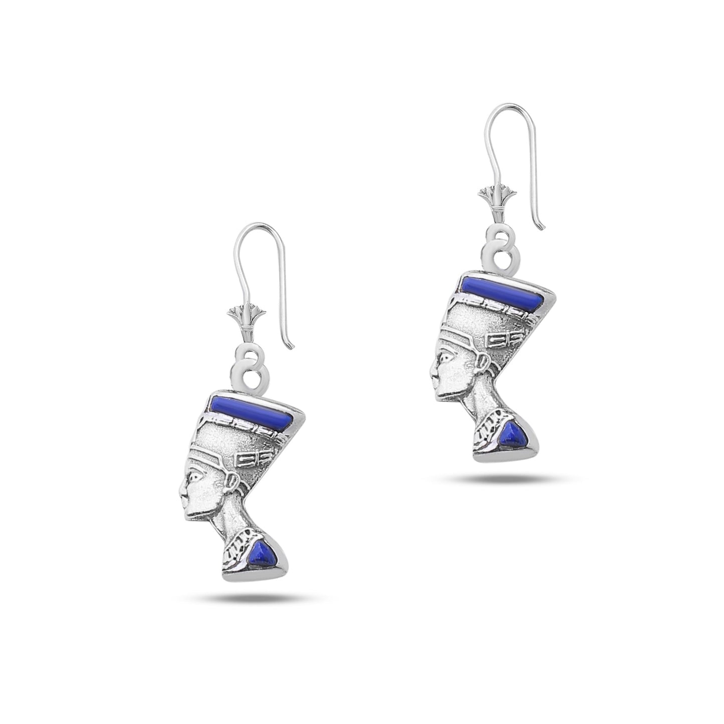 Lapis Nefertiti Earrings - AJURE SILVER