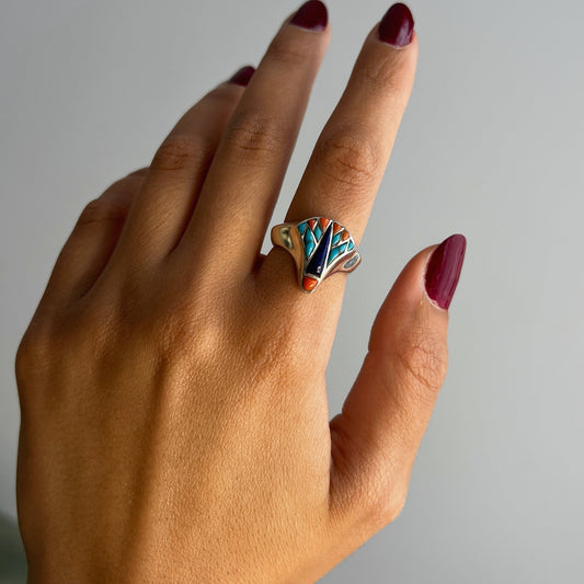 Lotus Revival Gemstone Ring - AJURE SILVER