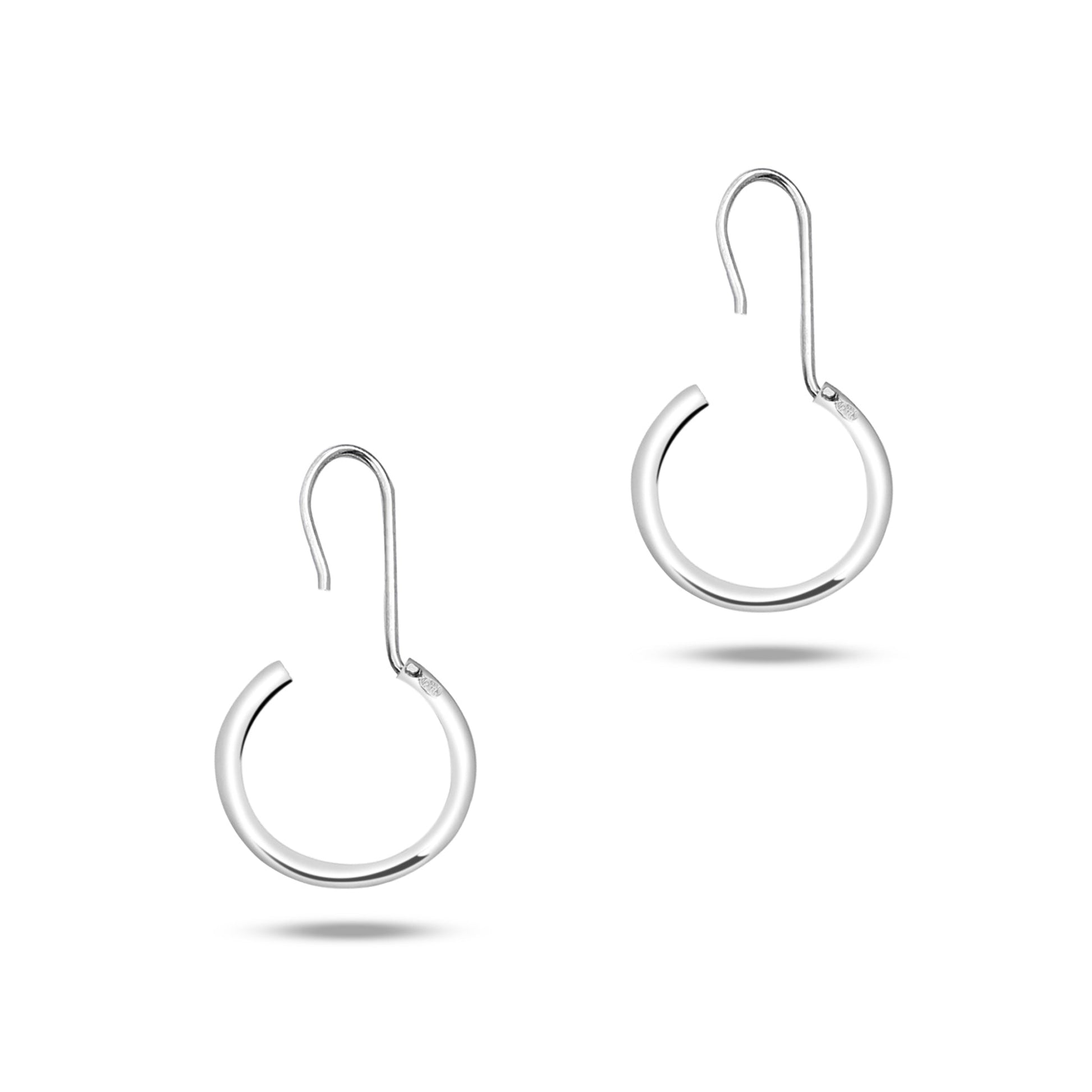 Luna Open Hoop Earrings - AJURE SILVER