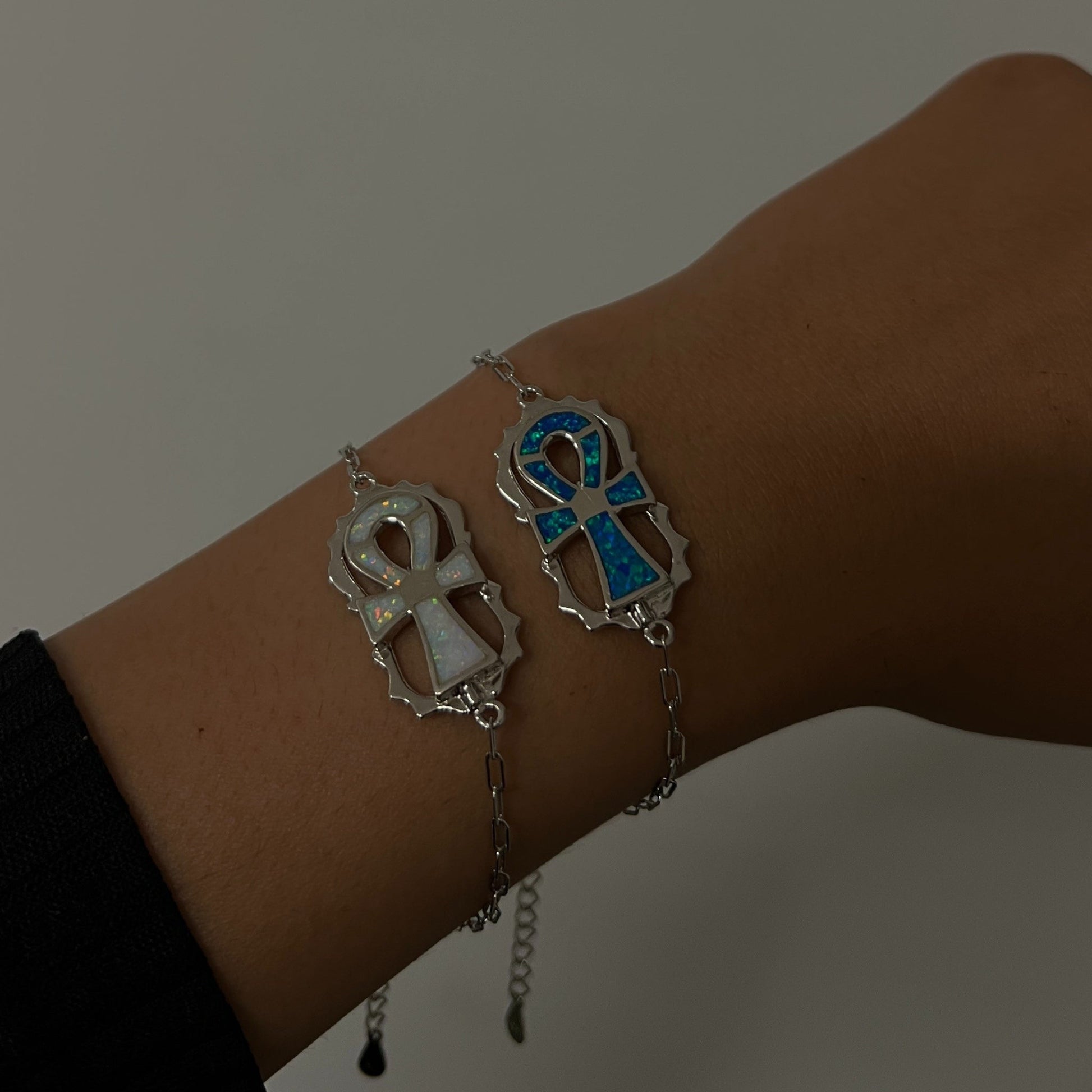 Lunar Ankh Bracelet - AJURE SILVER