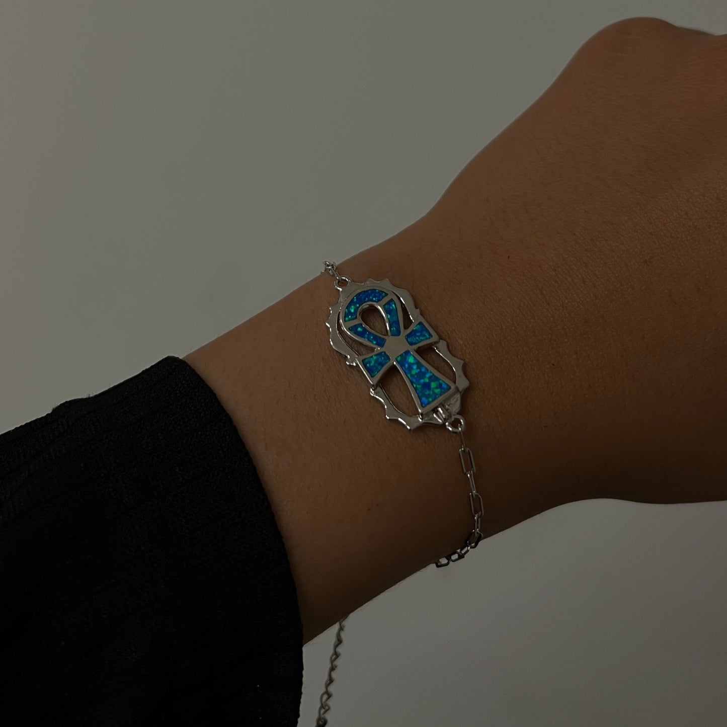 Lunar Ankh Bracelet - AJURE SILVER