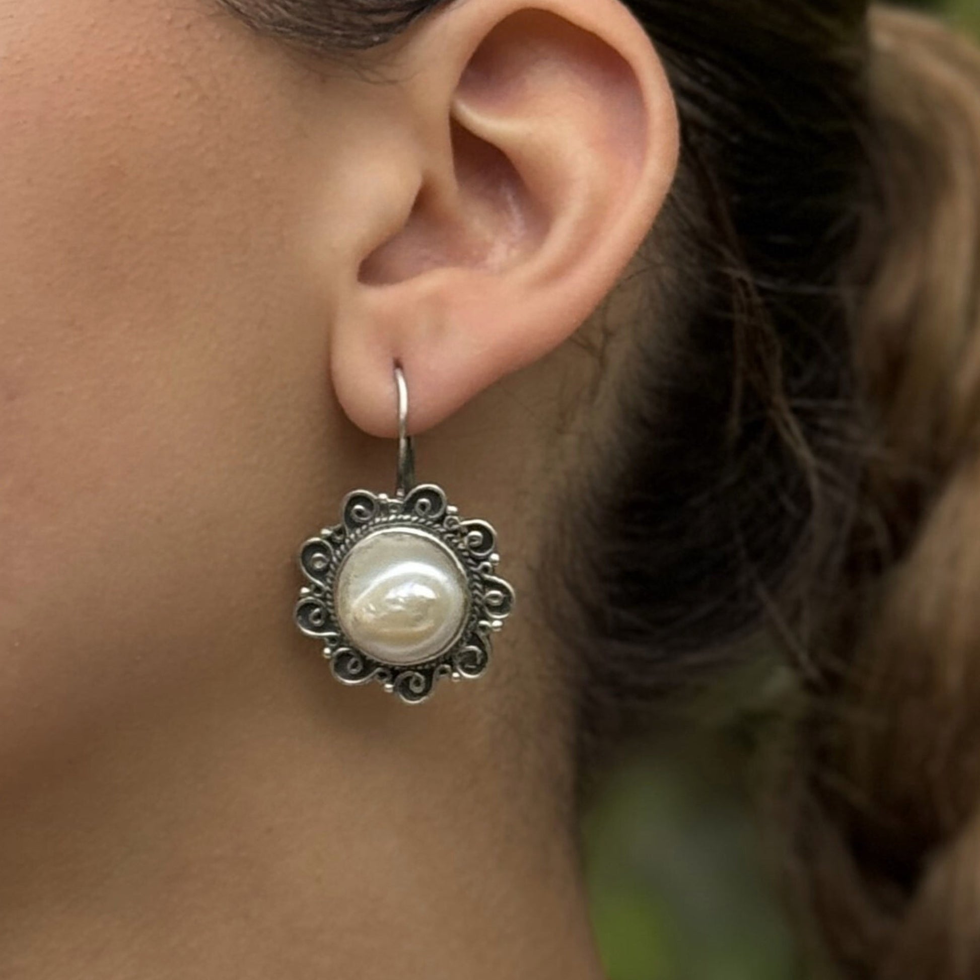 Lunar Bloom Earrings - AJURE SILVER
