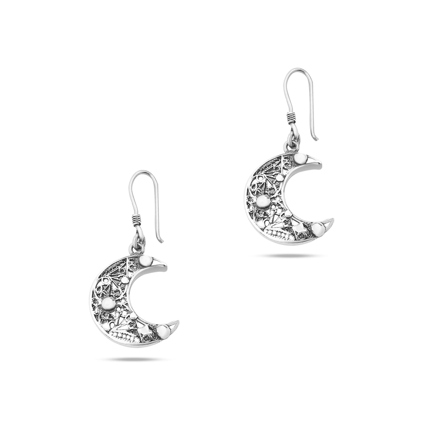 Lunar Charm Earrings - AJURE SILVER