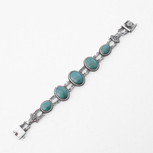 Malachite Oasis Bracelet - AJURE SILVER