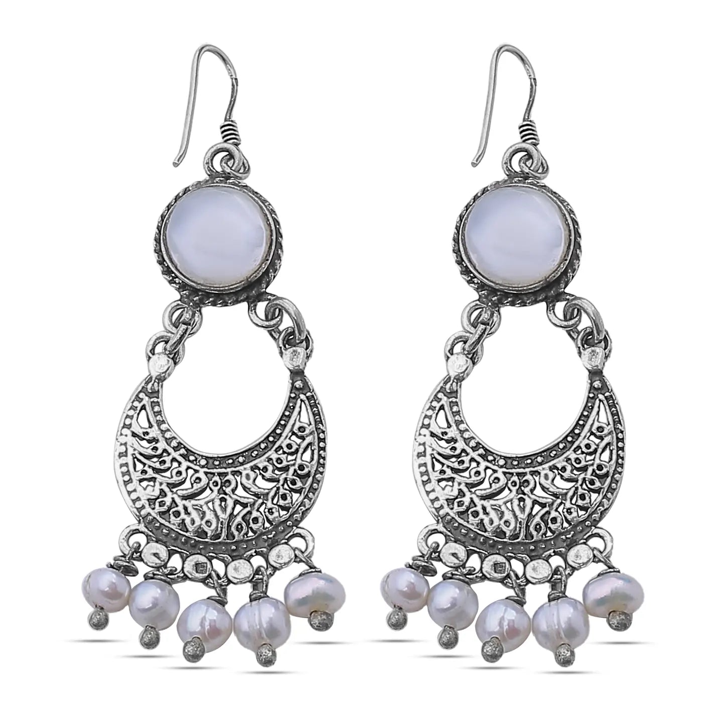 Moonveil Earrings - AJURE SILVER