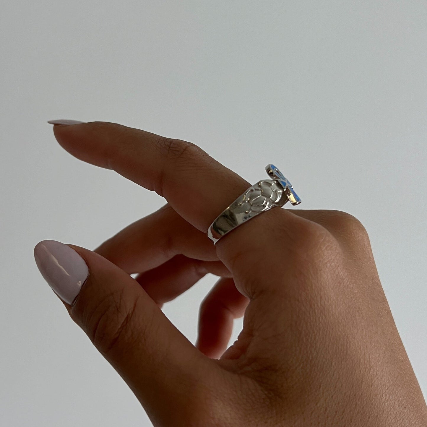 Ocean Ankh Ring - AJURE SILVER