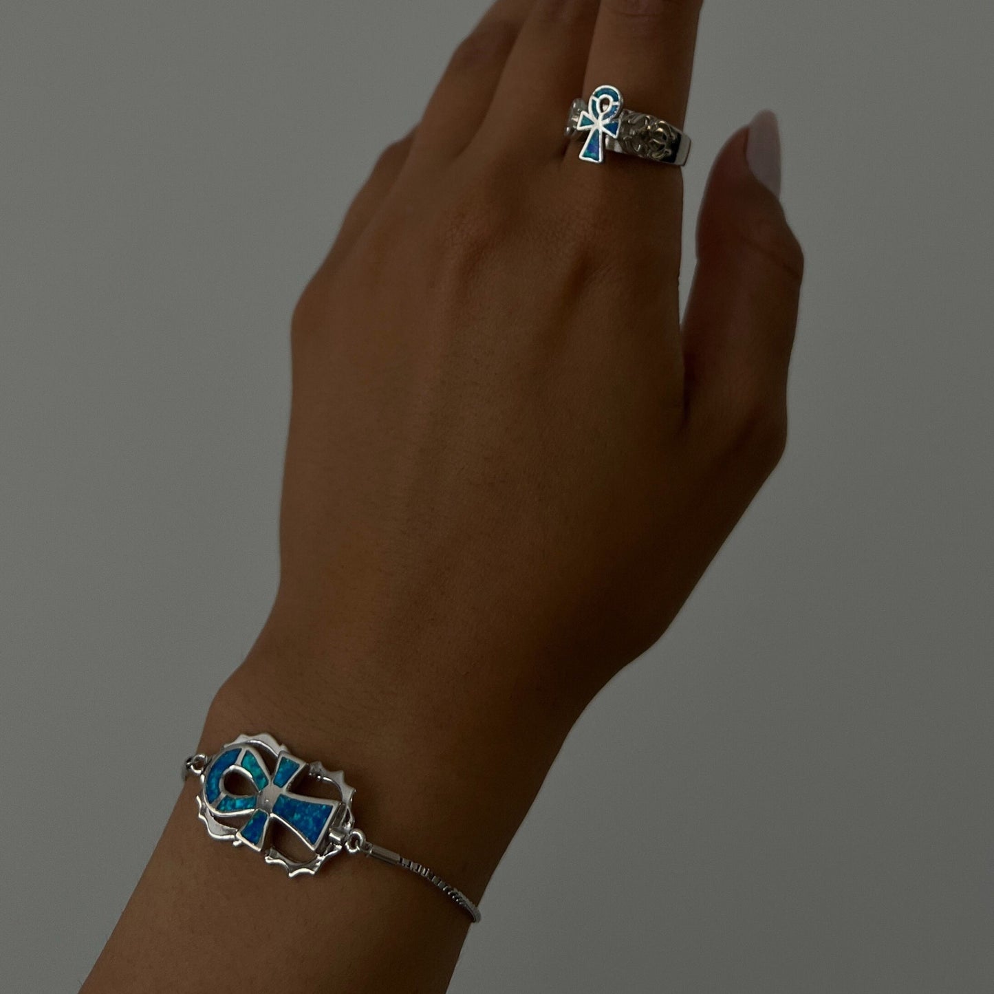 Ocean Ankh Set - AJURE SILVER