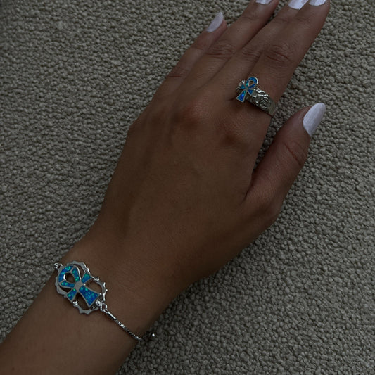 Ocean Ankh Set - AJURE SILVER