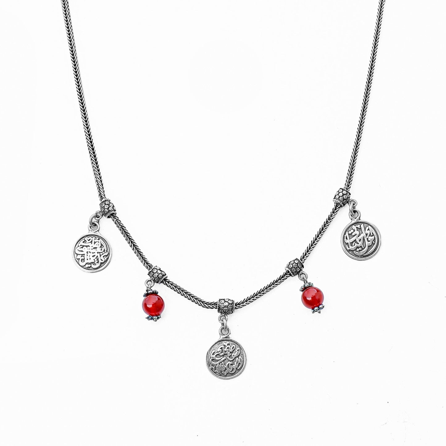 Om Kalthoum Melody Charm Necklace - AJURE SILVER