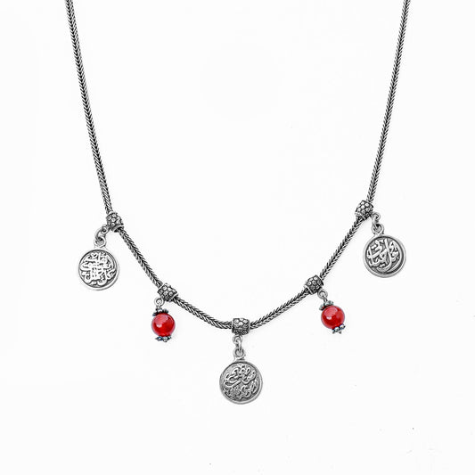 Om Kalthoum Melody Charm Necklace - AJURE SILVER