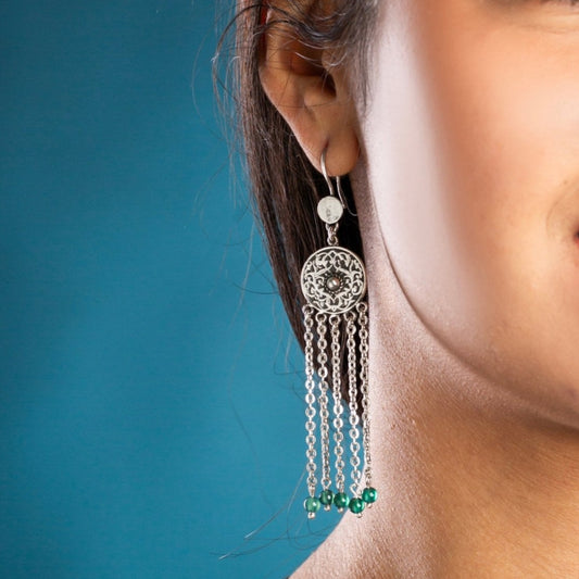 Rain of Jade Earrings - AJURE SILVER