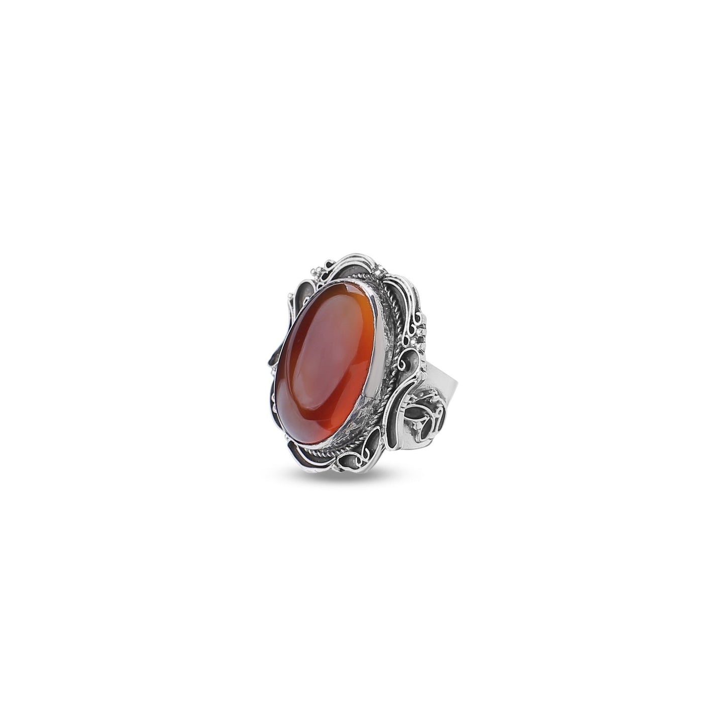 Royal Carnelian Ring - AJURE SILVER